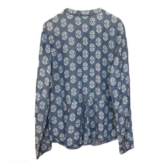 Splendid Chambray Floral Top Size XL - Picture 4 of 4